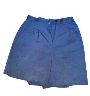 Brindar Navy Blue Women’s Pleated Shorts Made in USA Elastic Waist Size Approx M